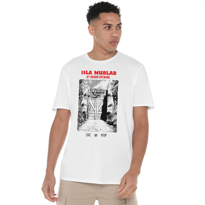 White - Lifestyle - Jurassic Park Unisex Adult Grand Opening Jurassic Park T-Shirt