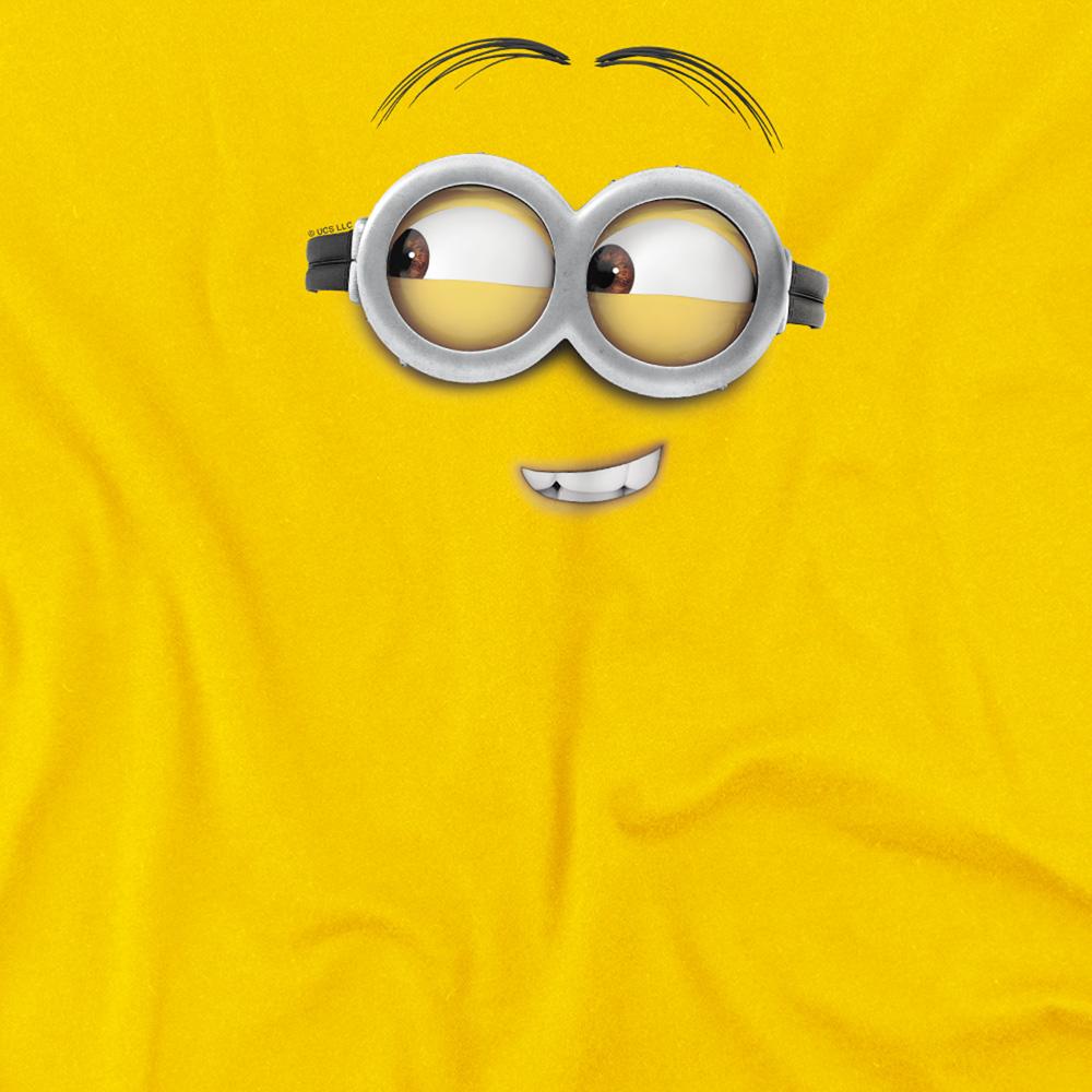 Yellow - Side - Minions Childrens-Kids Cheeky Face Minions T-Shirt