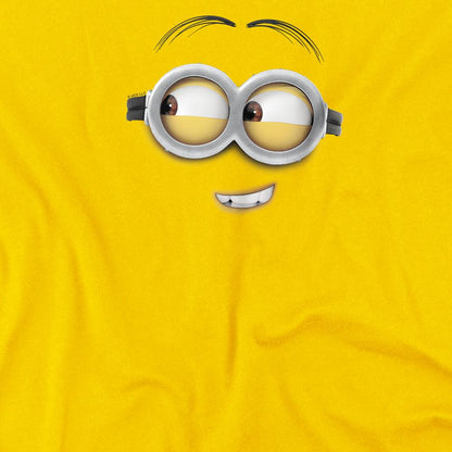 Yellow - Side - Minions Childrens-Kids Cheeky Face Minions T-Shirt