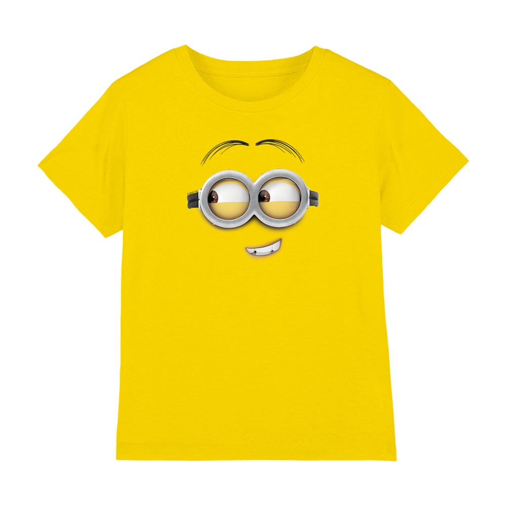 Yellow - Front - Minions Childrens-Kids Cheeky Face Minions T-Shirt
