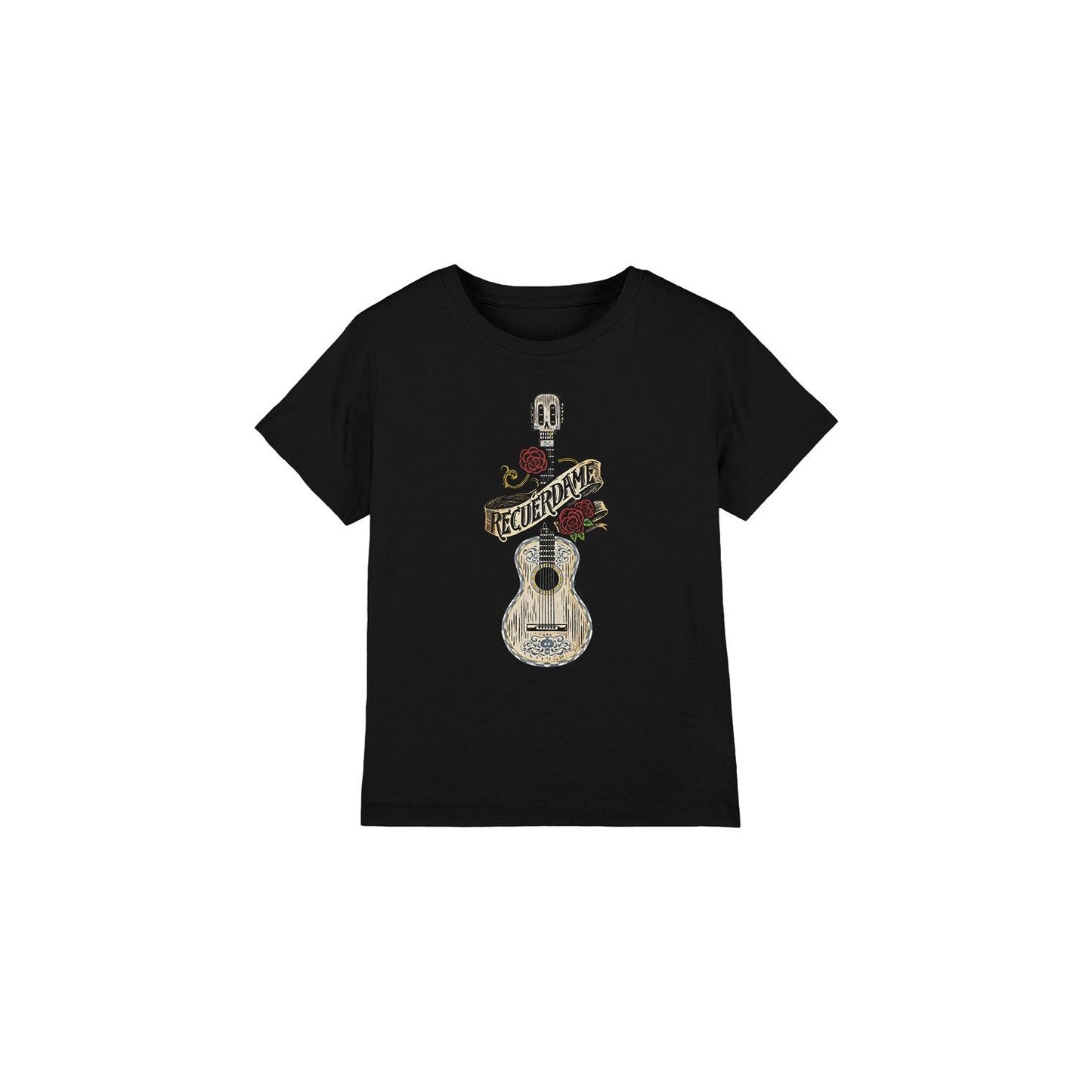 Black - Front - Coco Childrens-Kids Recuerdame Famous Guitar Ernesto T-Shirt