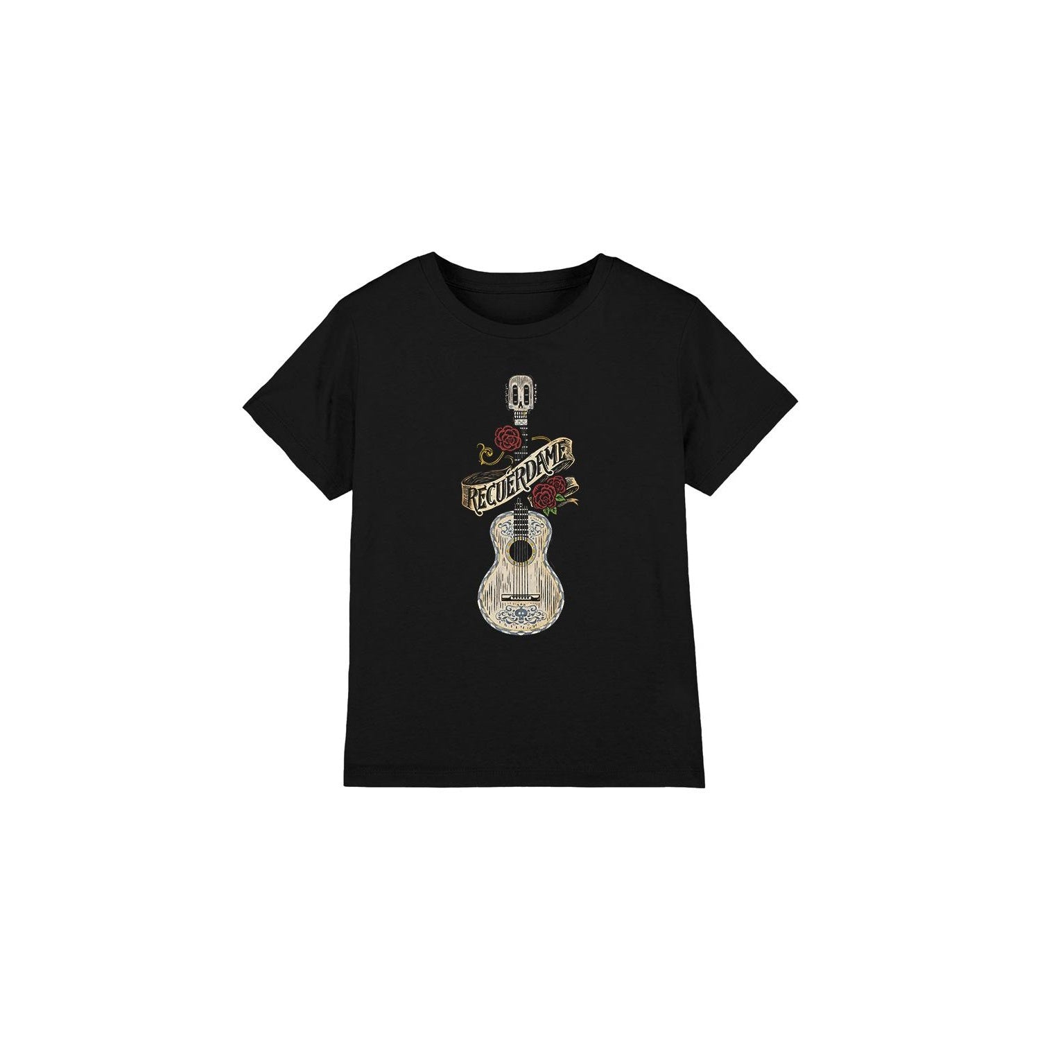 Black - Front - Coco Childrens-Kids Recuerdame Famous Guitar Ernesto T-Shirt
