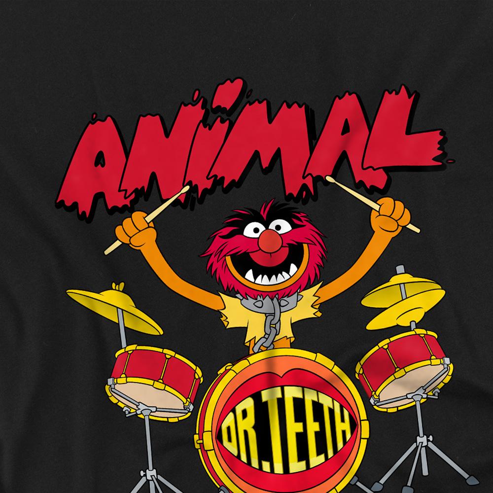 Black - Side - The Muppets Childrens-Kids Animal Drum T-Shirt