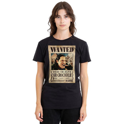 Black - Lifestyle - One Piece Womens-Ladies Crocodile Wanted Poster T-Shirt