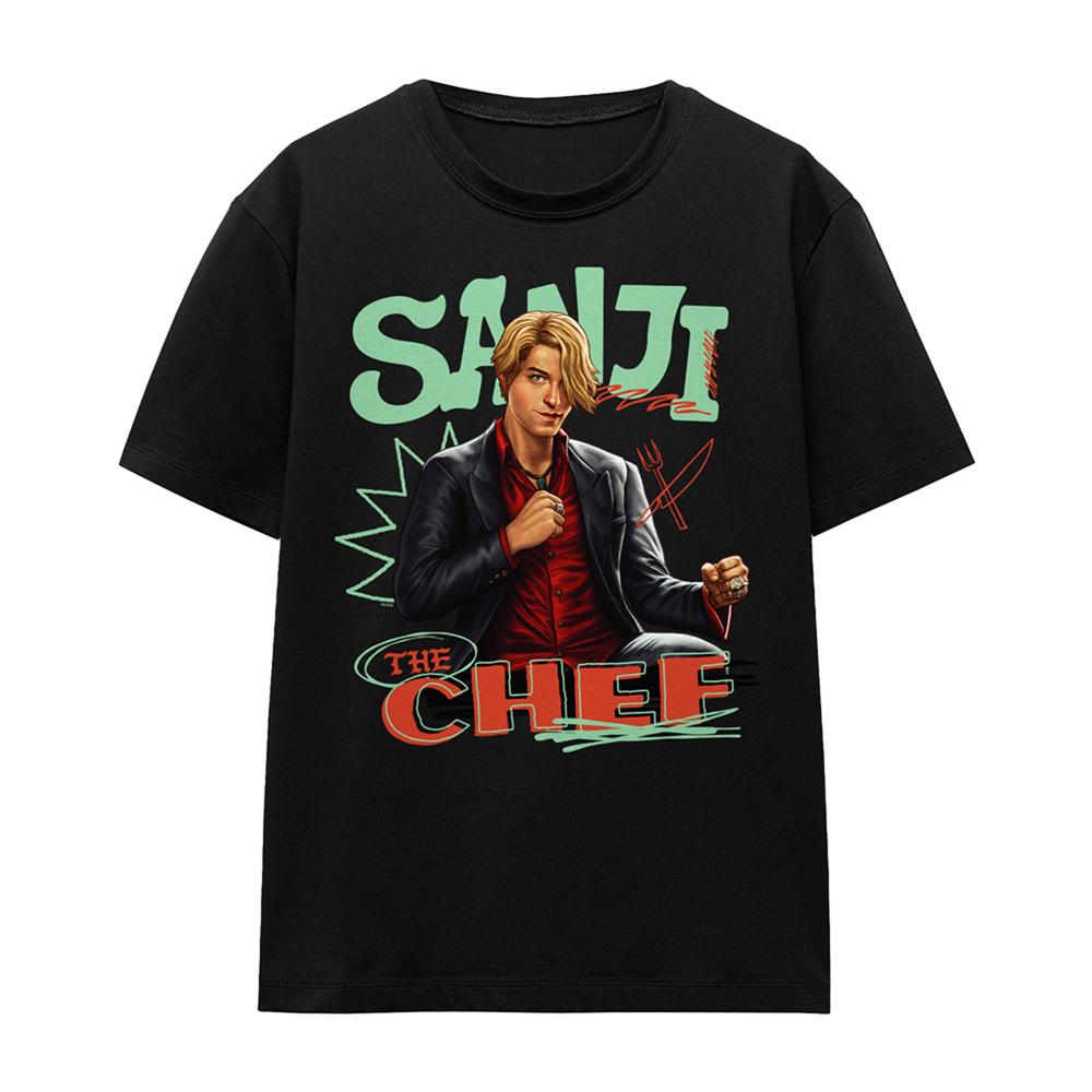 Black - Front - One Piece Womens-Ladies The Chef Sanji T-Shirt