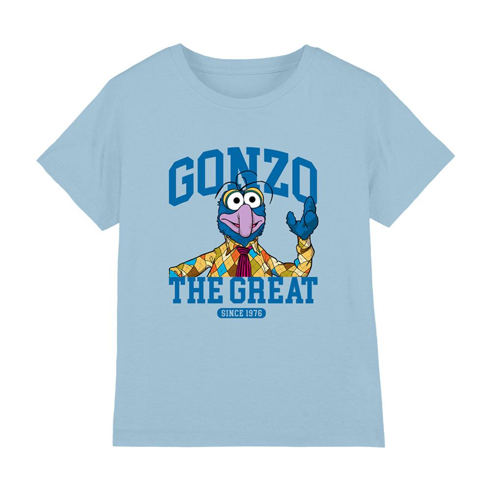 Light Blue - Front - The Muppets Childrens-Kids Gonzo Collegic T-Shirt