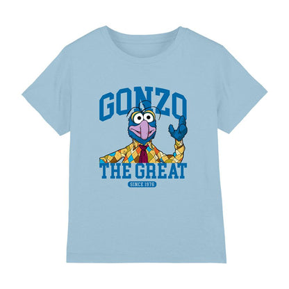 Light Blue - Front - The Muppets Childrens-Kids Gonzo Collegic T-Shirt