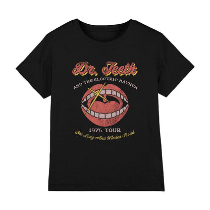 Black - Front - The Muppets Childrens-Kids Dr Teeth Tour Poster T-Shirt