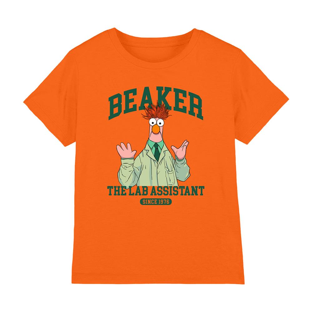 Orange - Front - The Muppets Childrens-Kids Beaker Collegic Ringspun Cotton T-Shirt