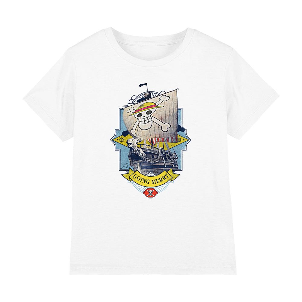 White - Front - One Piece Childrens-Kids Going Merry Ship Ringspun Cotton T-Shirt