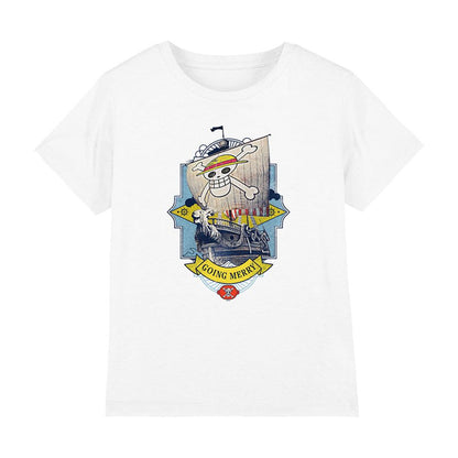 White - Front - One Piece Childrens-Kids Going Merry Ship Ringspun Cotton T-Shirt