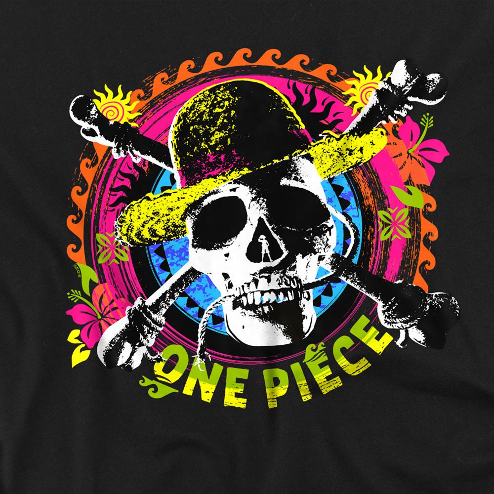 Black - Side - One Piece Childrens-Kids Jolly Roger T-Shirt