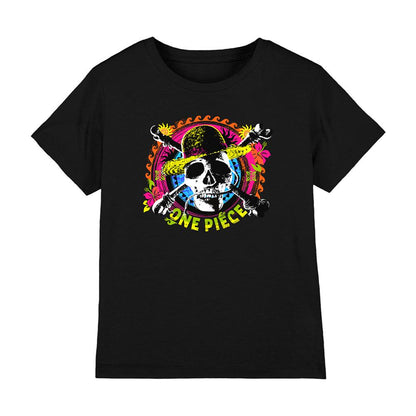 Black - Front - One Piece Childrens-Kids Jolly Roger T-Shirt