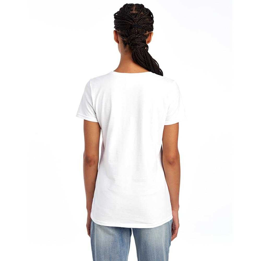 White - Back - One Piece Womens-Ladies Loguetown Market Fitted T-Shirt