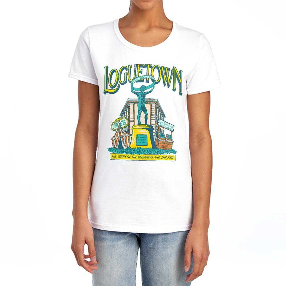 White - Lifestyle - One Piece Womens-Ladies Loguetown Market Fitted T-Shirt