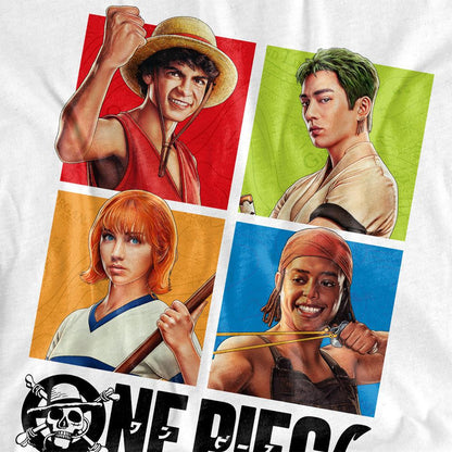 White - Side - One Piece Womens-Ladies Character Boxes T-Shirt