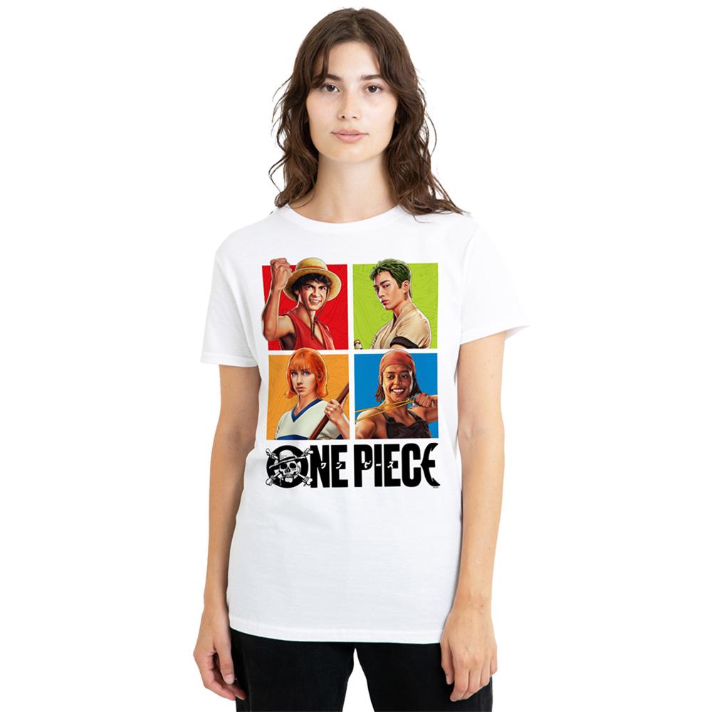 White - Lifestyle - One Piece Womens-Ladies Character Boxes T-Shirt