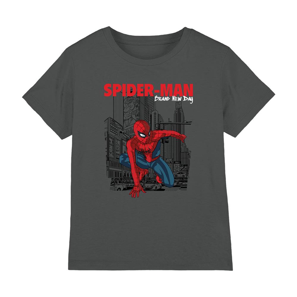 Charcoal - Front - Spider-Man: Brand New Day Childrens-Kids New York T-Shirt