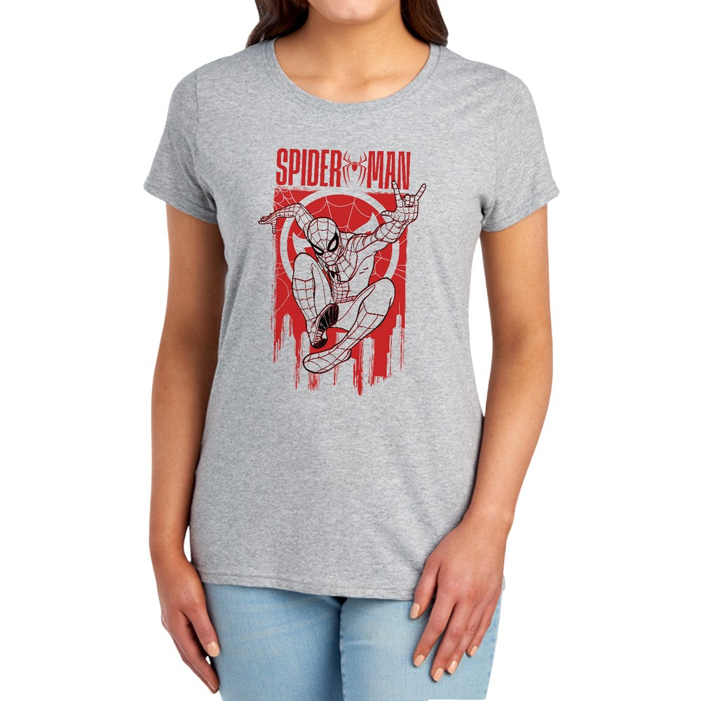 Athletic Heather - Lifestyle - Spider-Man: Brand New Day Womens-Ladies Swinging Fitted T-Shirt