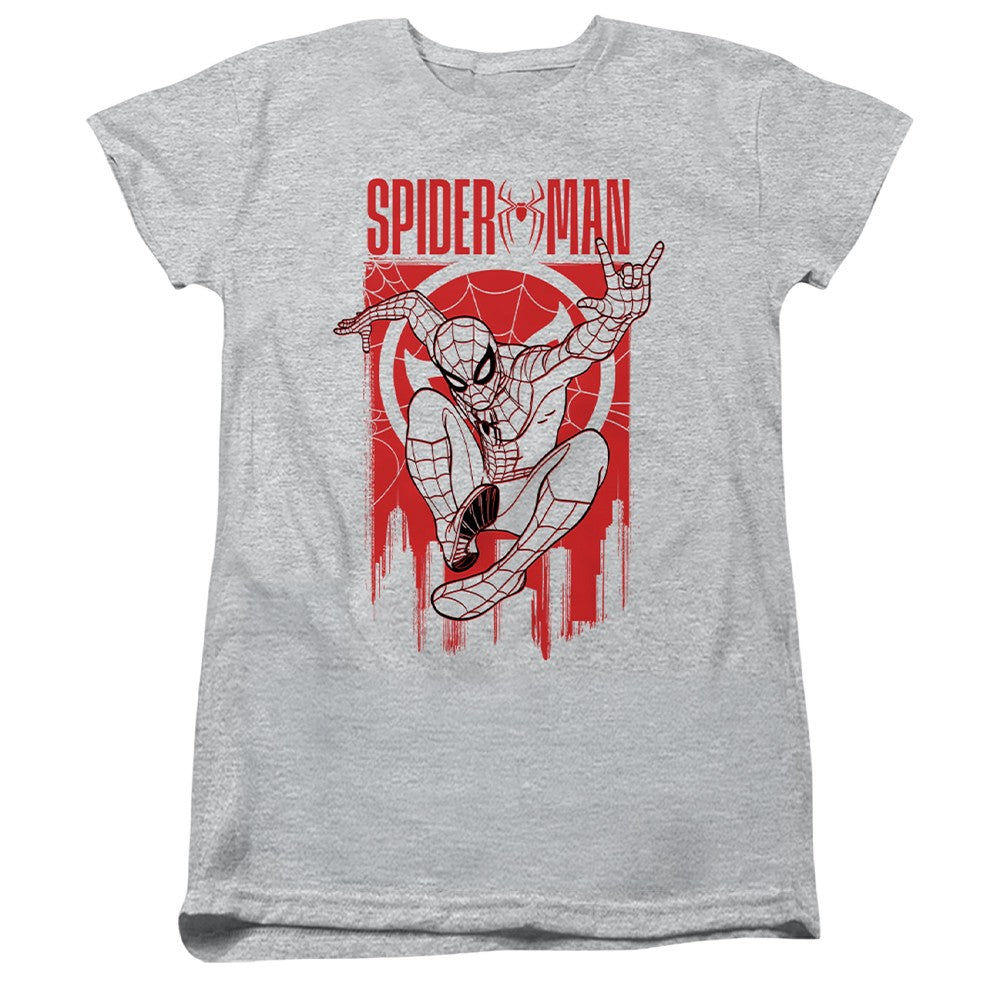 Athletic Heather - Front - Spider-Man: Brand New Day Womens-Ladies Swinging Fitted T-Shirt