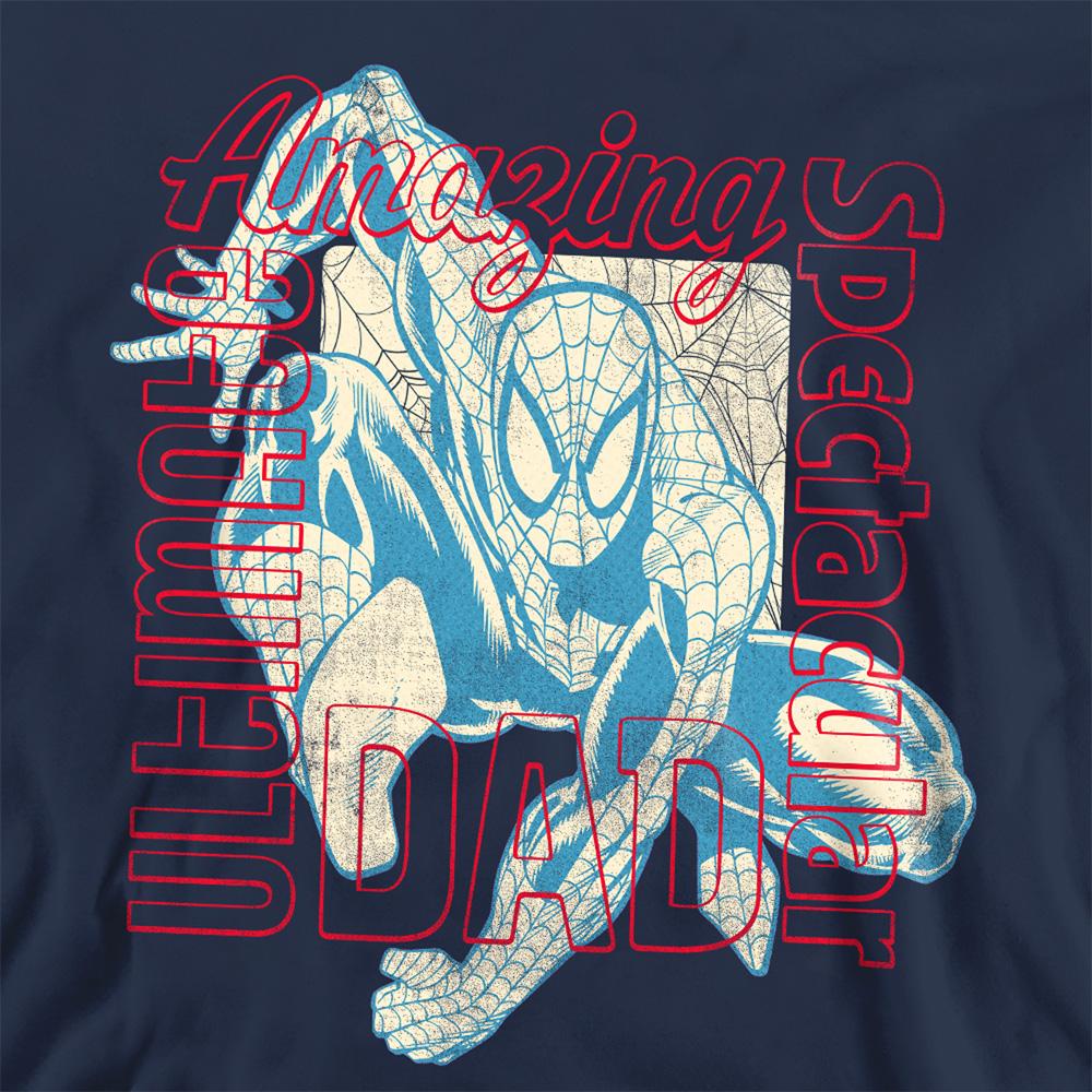 Navy - Side - Spider-Man Unisex Adult Long-Sleeved Sweatshirt