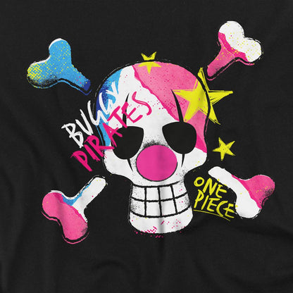 Black - Side - One Piece Childrens-Kids Buggy Pirates Graffiti Ringspun Cotton T-Shirt