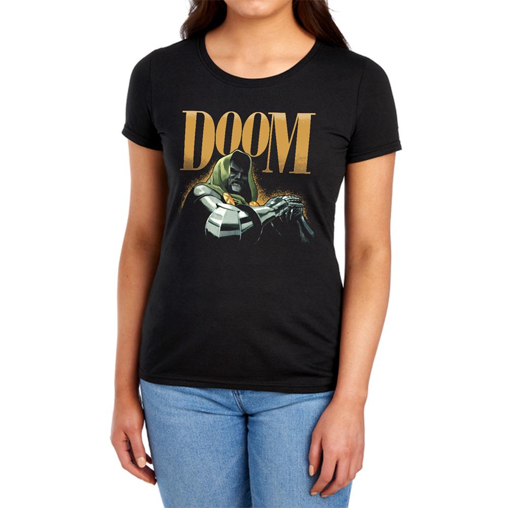 Black - Lifestyle - Doctor Doom Womens-Ladies Iconic Villain Ringspun Cotton Fitted T-Shirt