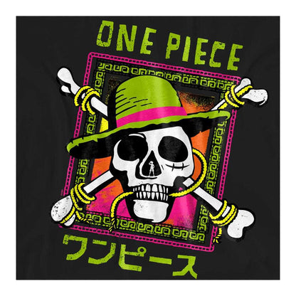 Black - Side - One Piece Womens-Ladies Jolly Roger Logo T-Shirt