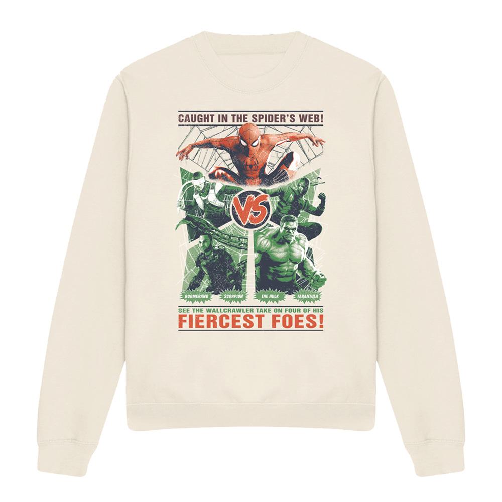 Natural - Front - Spider-Man: Brand New Day Unisex Adult Fiercest Foes Rumble Sweatshirt