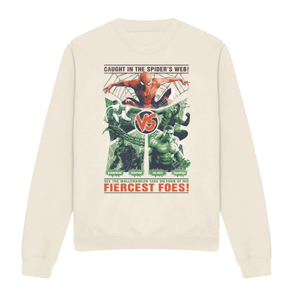 Natural - Front - Spider-Man: Brand New Day Unisex Adult Fiercest Foes Rumble Sweatshirt