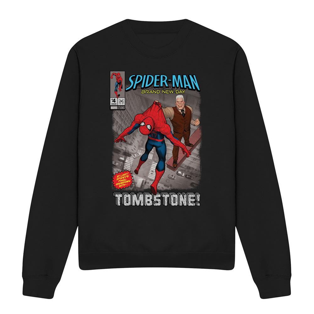 Black - Front - Spider-Man: Brand New Day Unisex Adult Tombstone Midweight Sweatshirt