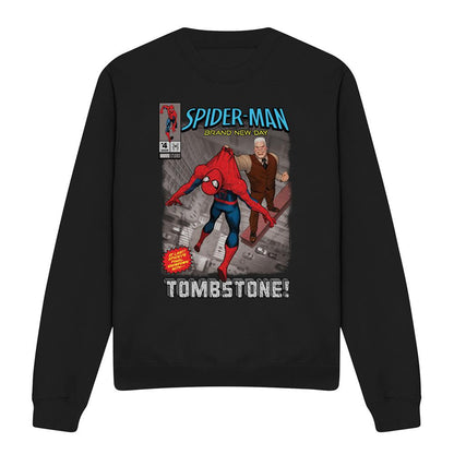Black - Front - Spider-Man: Brand New Day Unisex Adult Tombstone Midweight Sweatshirt