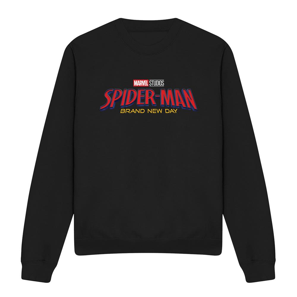 Black - Front - Spider-Man: Brand New Day Unisex Adult Logo Midweight Sweatshirt