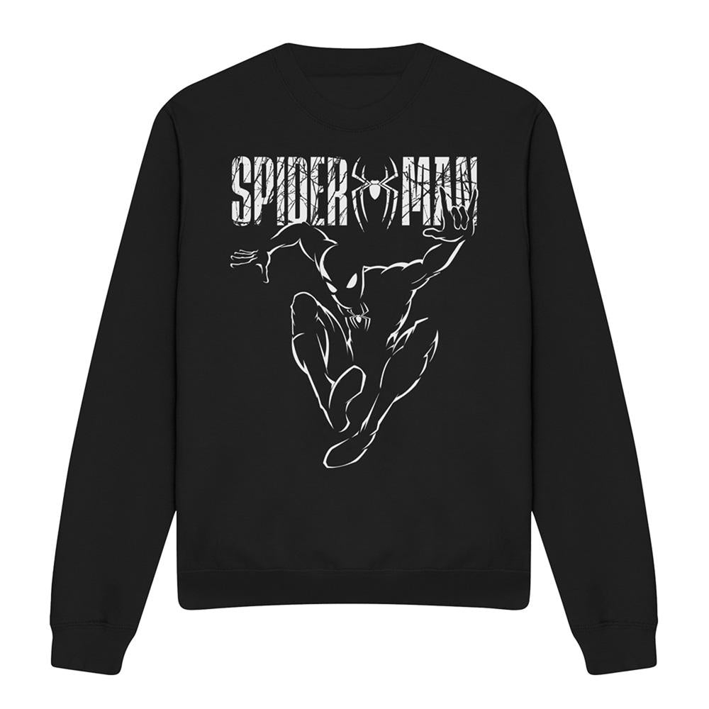 Black - Front - Spider-Man: Brand New Day Unisex Adult Silhouette Long-Sleeved Sweatshirt