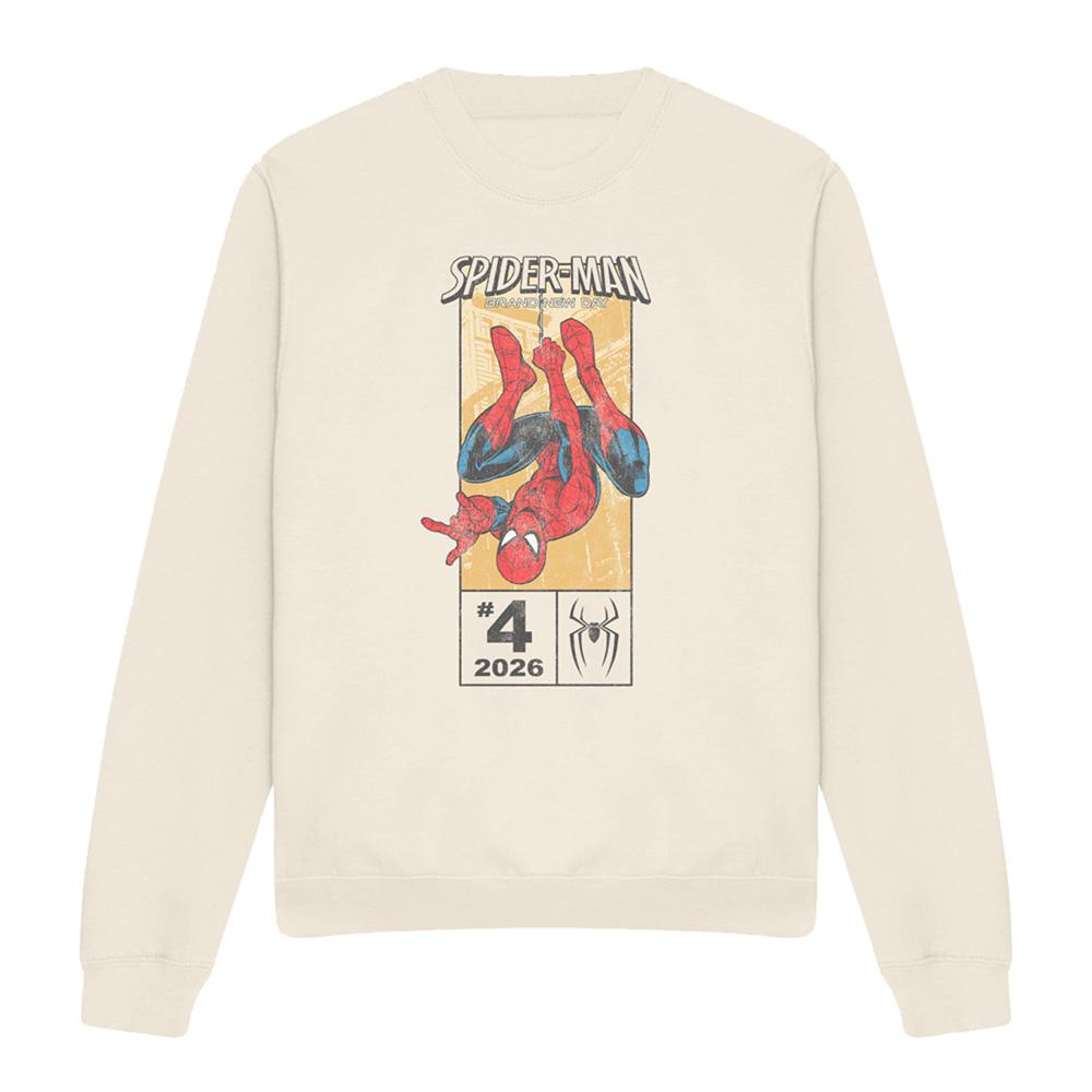Natural - Front - Spider-Man: Brand New Day Unisex Adult Corner Box Sweatshirt