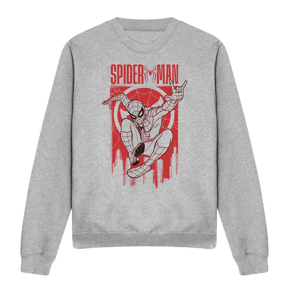 Athletic Heather - Front - Spider-Man: Brand New Day Unisex Adult Swinging Sweatshirt