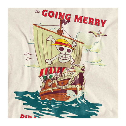 Natural - Side - One Piece Womens-Ladies Going Merry Vintage Poster T-Shirt
