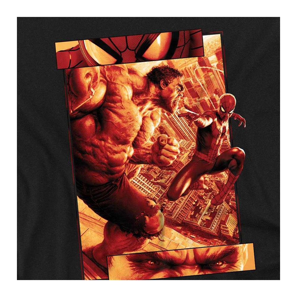 Black - Side - Spider-Man: Brand New Day Unisex Adult Hulk Parker Fight T-Shirt