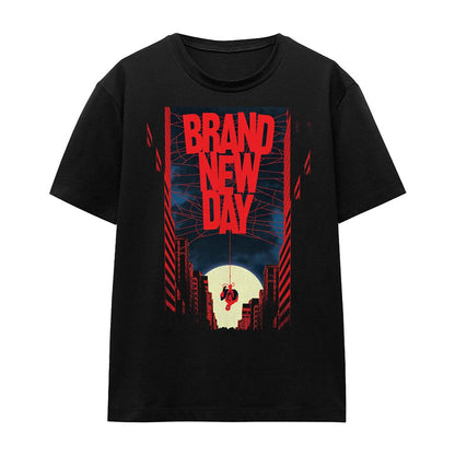 Black - Front - Spider-Man: Brand New Day Womens-Ladies New York Hero T-Shirt