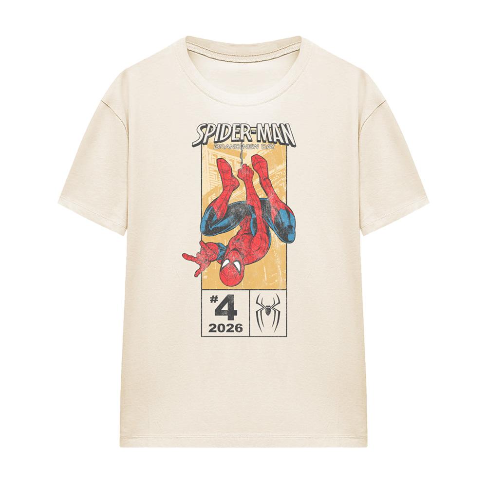 Natural - Front - Spider-Man: Brand New Day Womens-Ladies Corner Box T-Shirt