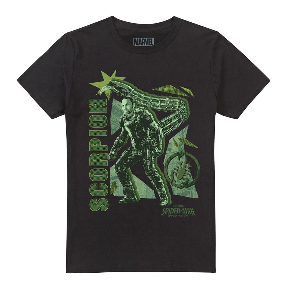 Black - Front - Spider-Man: Brand New Day Unisex Adult Villain Scorpion T-Shirt