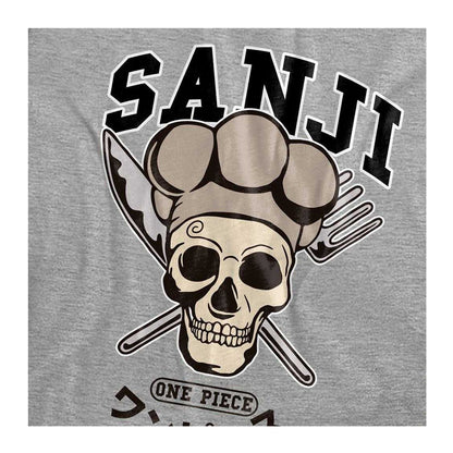 Athletic Heather - Side - One Piece Womens-Ladies Sanji Collegic Skull T-Shirt