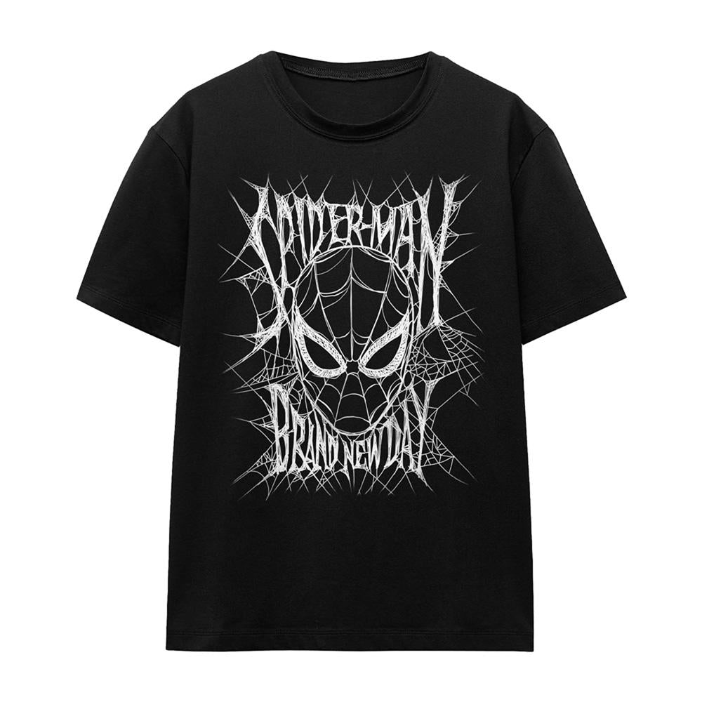 Black - Front - Spider-Man: Brand New Day Womens-Ladies Web Mask T-Shirt