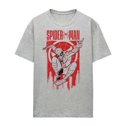 Athletic Heather - Front - Spider-Man: Brand New Day Womens-Ladies Swinging Hero Spider-Man T-Shirt