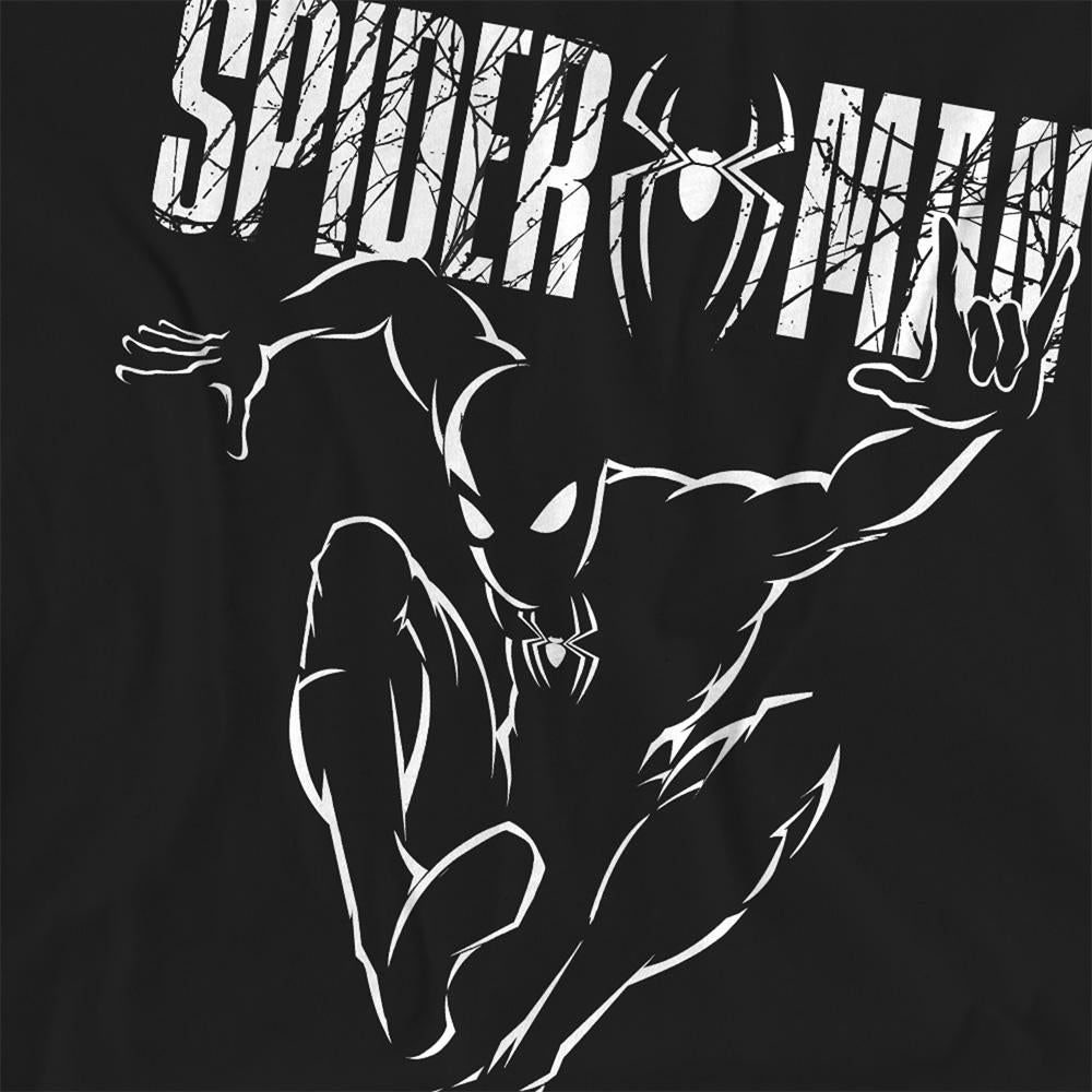 Black - Side - Spider-Man: Brand New Day Womens-Ladies Peter Parker Silhouette T-Shirt