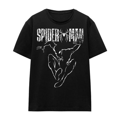 Black - Front - Spider-Man: Brand New Day Womens-Ladies Peter Parker Silhouette T-Shirt