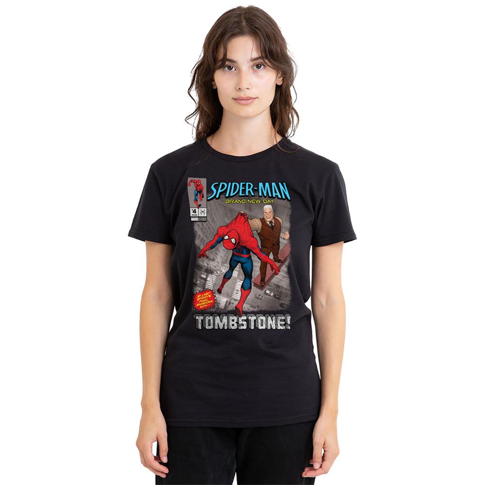 Black - Lifestyle - Spider-Man: Brand New Day Womens-Ladies Tombstone Cover T-Shirt