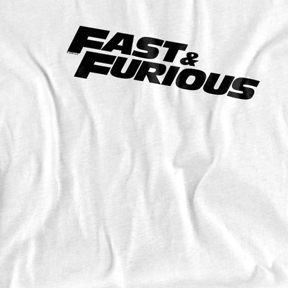 White - Side - Fast & Furious Unisex Adult Logo T-Shirt