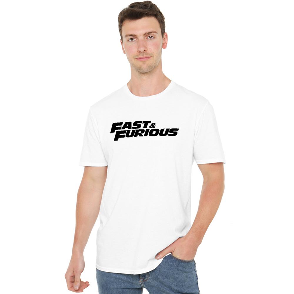 White - Lifestyle - Fast & Furious Unisex Adult Logo T-Shirt