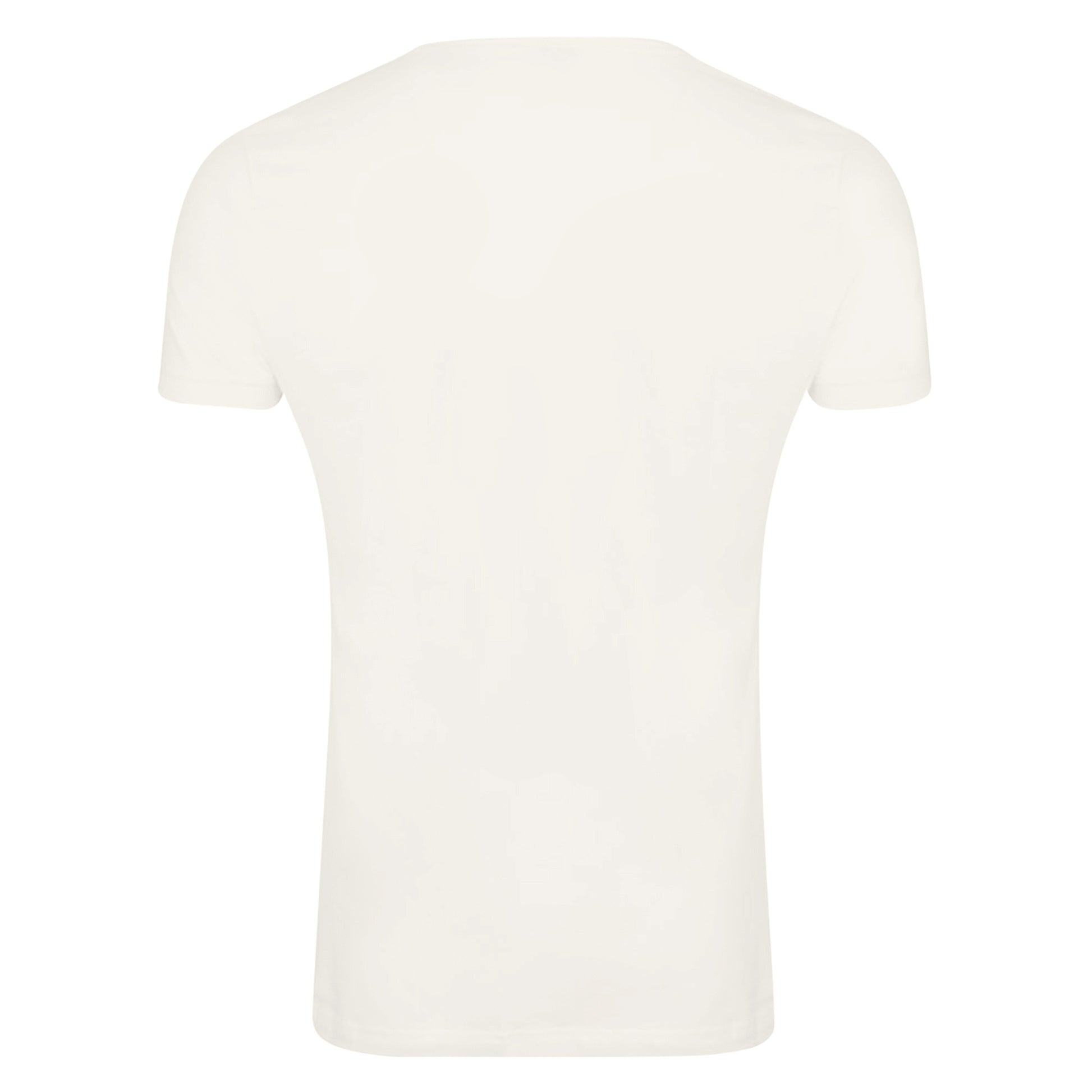 Natural - Back - NASA Mens Badge Cotton T-Shirt